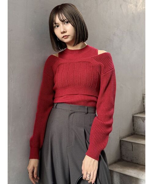 【セール】2wayニットセットプルオーバー（ニット/セーター）｜MURUA（ムルーア）