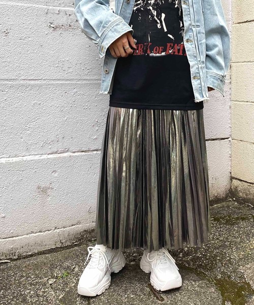 マークアンドロナ 2021年モデル インナー付スカート 秋冬 プリーツ 金ボタン マークアンドロナ 2021年モデル インナー付スカート 秋冬 プリーツ 金