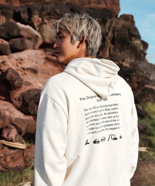 Quiksilver(クイックシルバー)の「QS HISTORY HOODIE SW/クイックシルバープルオーバーパーカー・フーディー(パーカー・メンズ・グレー/アイボリー/ブラック・SMALL/MEDIUM/LARGE/X-LARGE)」の16枚目の写真