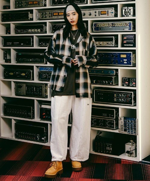EFFECTEN（エフェクテン）の「mp12769-Stone Wash Sweat Pants スウェットワイドパンツ（スウェットパンツ・メンズ・ブラック系その他/グレー系その他・FREE）」の8枚目の写真