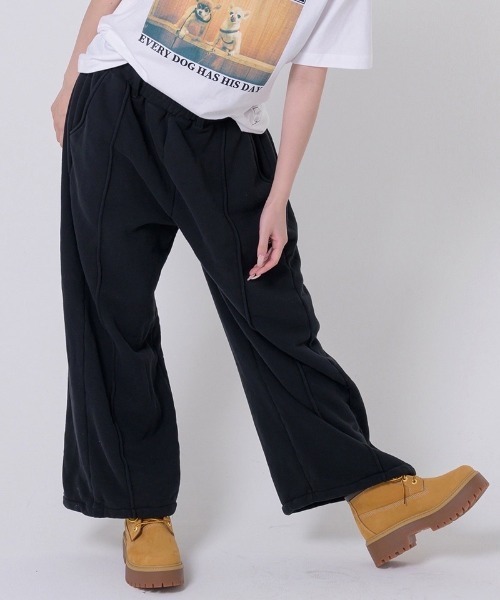 EFFECTEN（エフェクテン）の「mp12769-Stone Wash Sweat Pants スウェットワイドパンツ（スウェットパンツ・メンズ・ブラック系その他/グレー系その他・FREE）」の10枚目の写真