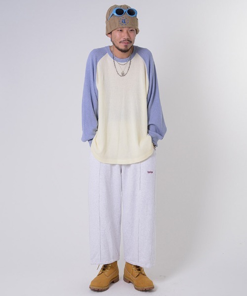 EFFECTEN（エフェクテン）の「mp12769-Stone Wash Sweat Pants スウェットワイドパンツ（スウェットパンツ・メンズ・ブラック系その他/グレー系その他・FREE）」の12枚目の写真