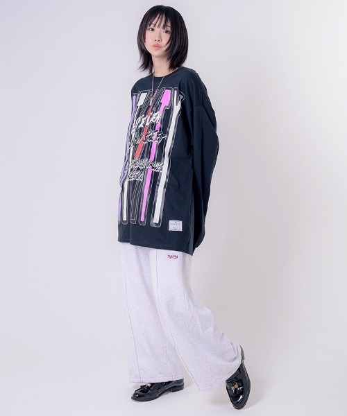 EFFECTEN（エフェクテン）の「mp12769-Stone Wash Sweat Pants スウェットワイドパンツ（スウェットパンツ・メンズ・ブラック系その他/グレー系その他・FREE）」の14枚目の写真