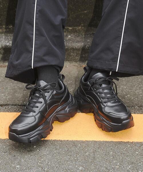 WEGO(ウィゴー)の「WEGO/厚底ボリュームダッドスニーカー(スニーカー・メンズ・ブラック/キャメル・XX-LARGE/XXX-LARGE)」の2枚目の写真