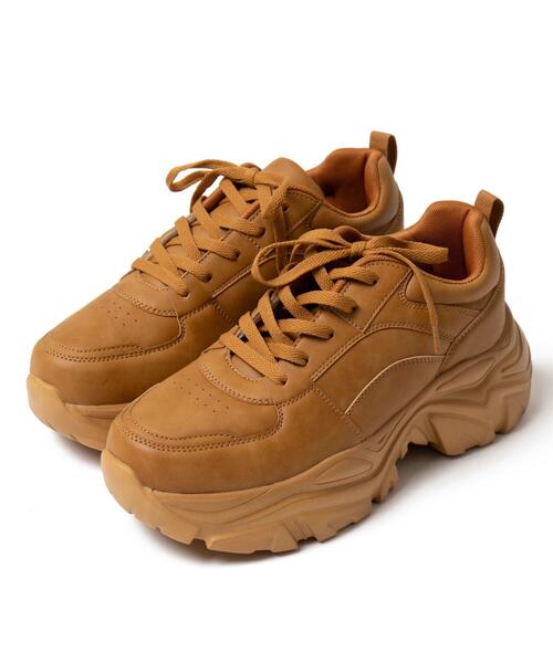 WEGO(ウィゴー)の「WEGO/厚底ボリュームダッドスニーカー(スニーカー・メンズ・ブラック/キャメル・XX-LARGE/XXX-LARGE)」の6枚目の写真