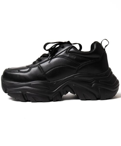 WEGO(ウィゴー)の「WEGO/厚底ボリュームダッドスニーカー(スニーカー・メンズ・ブラック/キャメル・XX-LARGE/XXX-LARGE)」の11枚目の写真