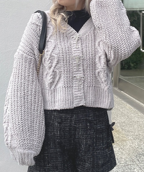 モールケーブルカーディガン（カーディガン/ボレロ）｜abc une face（アーベーセーアンフェイス）
