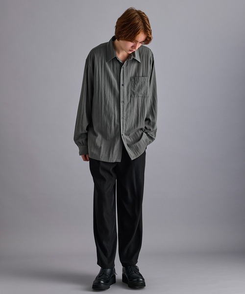 JUNRED(ジュンレッド)の「ウォッシュドレーヨンボックスシャツ(シャツ/ブラウス・メンズ・ブラック/グレー系その他/ブルー系その他4・L/S/M)」の18枚目の写真