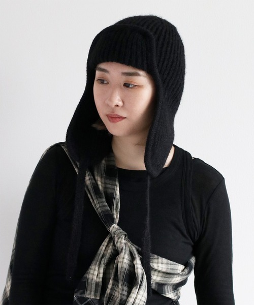 cepo（セポ）の「フライトニットビーニー（キャップ・レディース・ブラック/グレー・FREE）」の2枚目の写真