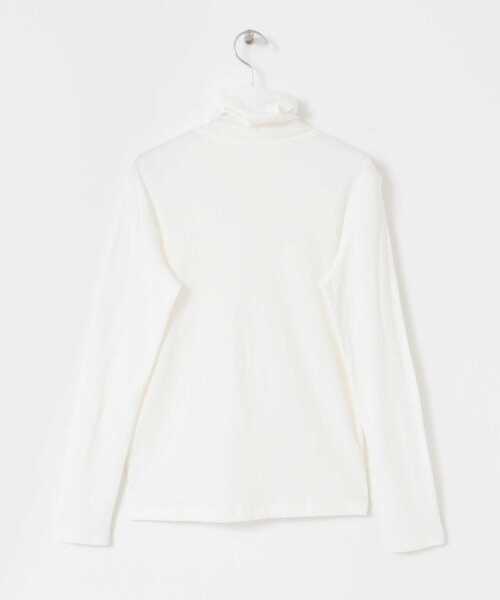 かぐれ（カグレ）の「ハイツイストコットンタートルカットソー（Tシャツ/カットソー・レディース・ブラック/オフホワイト・FREE）」の3枚目の写真