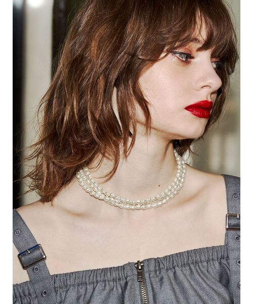 jouetie（ジュエティ）の「パールレイヤードチョーカー（チョーカー・レディース・アイボリー・FREE）」の3枚目の写真