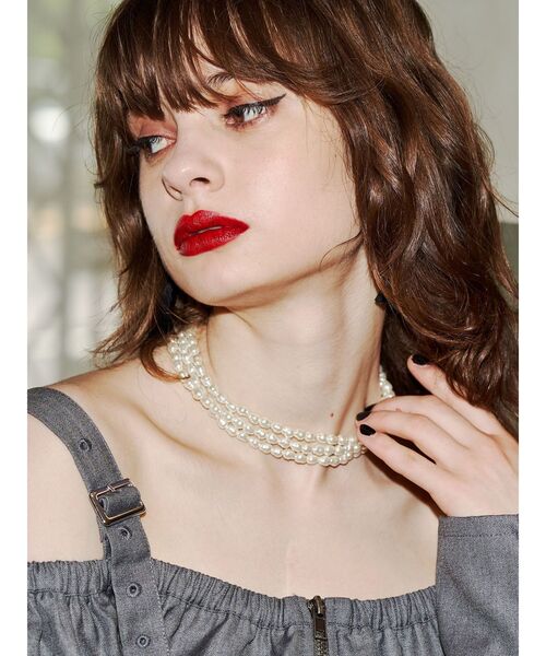 jouetie（ジュエティ）の「パールレイヤードチョーカー（チョーカー・レディース・アイボリー・FREE）」の4枚目の写真