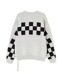 DANKE SCHON | DankeSchon/ダンケシェーン/RV CREWNECK KNIT CHECKER(ニット/セーター)