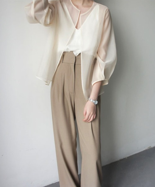 Dewlily（デューリリー）の「【人気アイテム★再入荷】シアーカーディガン（カーディガン/ボレロ・レディース・ホワイト/アイボリー・FREE）」の14枚目の写真