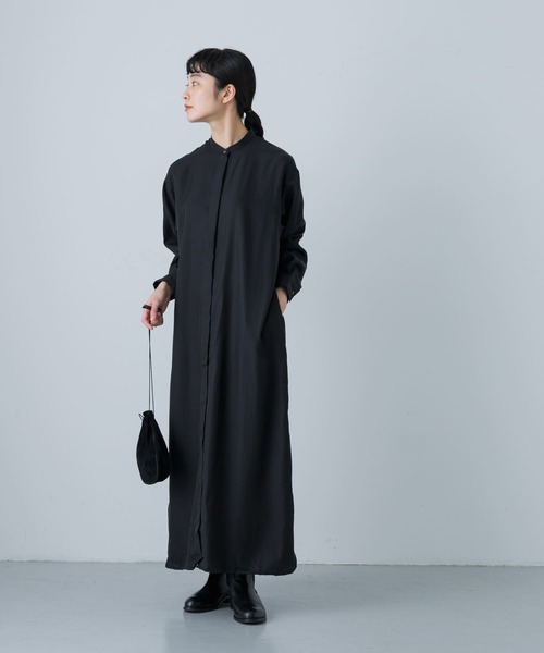 kagure かぐれ キュプラコットンシャツワンピース 24AW 日本製 かぐれ（カグレ）の「『2サイズ展開』キュプラコットンシャツ