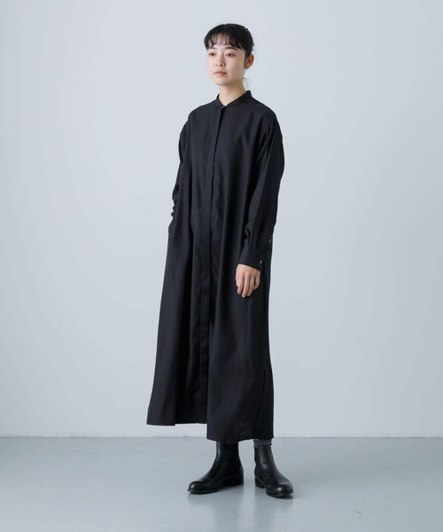 かぐれリネンフレンチシャツワンピース ブラック サイズ0 かぐれ