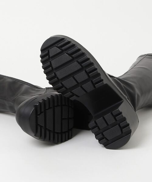 【セール】lus. チャンキーヒールストレッチロングブーツ（ブーツ）｜lus.（ラスドット）