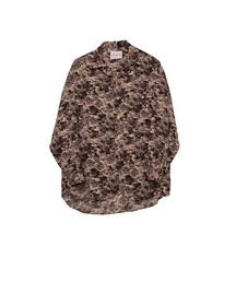 【INTERPLAY】Open Collar Over Size Shirt 【2：Pattern】 (UINISEX)