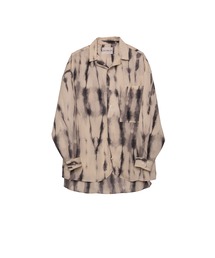 【INTERPLAY】Open Collar Over Size Shirt 【2:Pattern】 (UINISEX)