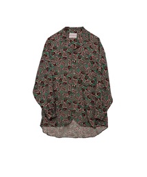 【INTERPLAY】Open Collar Over Size Shirt 【2：Pattern】 (UINISEX)
