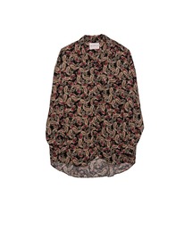 【INTERPLAY】Open Collar Over Size Shirt 【2:Pattern】 (UINISEX)