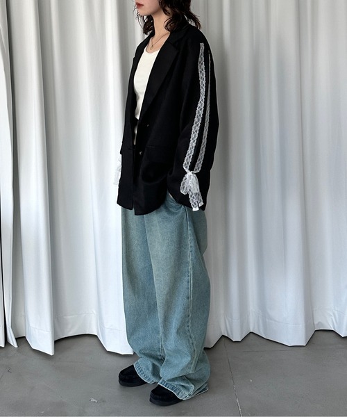 kutir（クティール）の「レースリボンテーラードジャケット（テーラードジャケット・レディース・グレー/ブラック/ネイビー・FREE）」の21枚目の写真