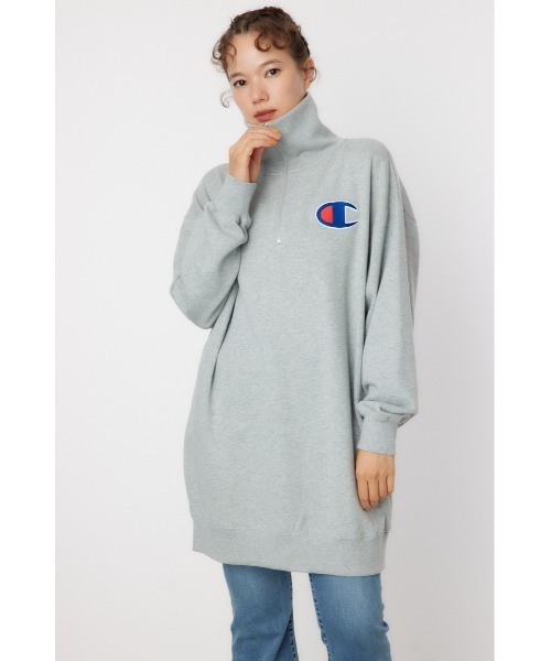 【セール】Champion ハーフジップスウェットワンピース(ワンピース)|Champion(チャンピオン)