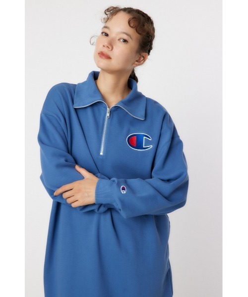 ♥miin❀様♥GORGE　ハーフジップ　トレーナーワンピース Champion ハーフジップスウェットワンピース（ワンピース