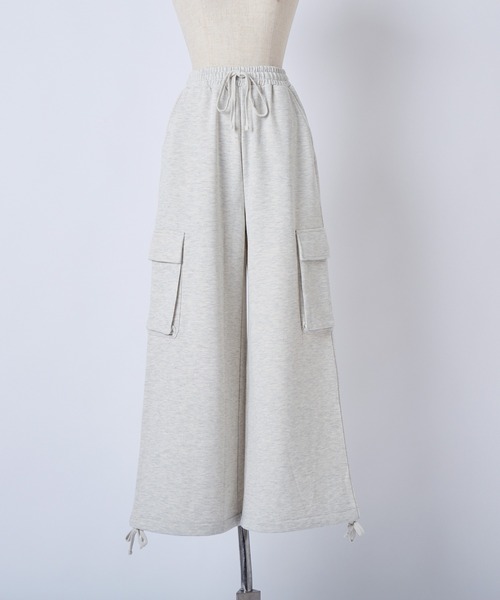 one after another NICE CLAUP（ワンアフターアナザーナイスクラップ）の「スウェットカーゴパンツ（スウェットパンツ・レディース・ライトピンク/グレー/オートミール/チャコールグレー・FREE）」の13枚目の写真