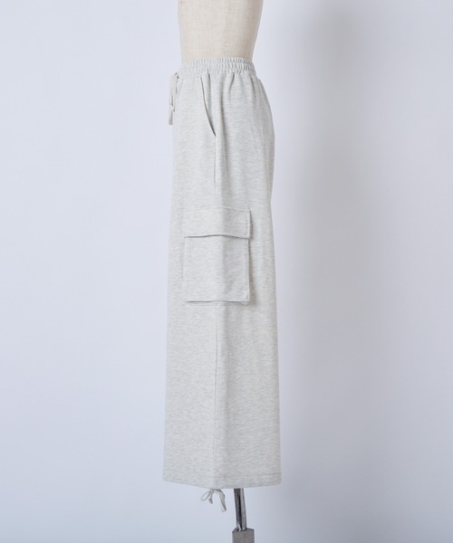 one after another NICE CLAUP（ワンアフターアナザーナイスクラップ）の「スウェットカーゴパンツ（スウェットパンツ・レディース・ライトピンク/グレー/オートミール/チャコールグレー・FREE）」の14枚目の写真