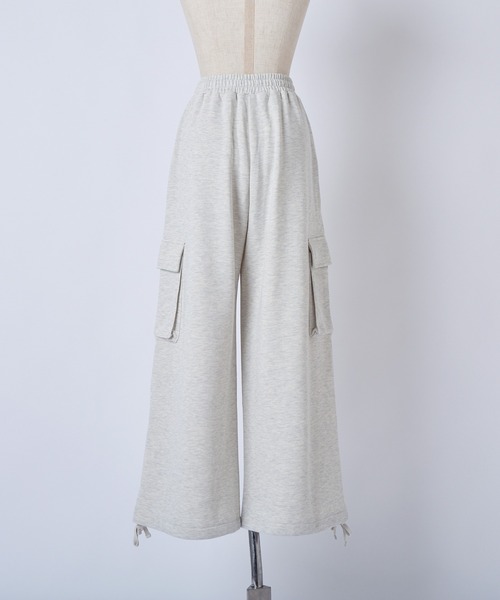 one after another NICE CLAUP（ワンアフターアナザーナイスクラップ）の「スウェットカーゴパンツ（スウェットパンツ・レディース・ライトピンク/グレー/オートミール/チャコールグレー・FREE）」の15枚目の写真