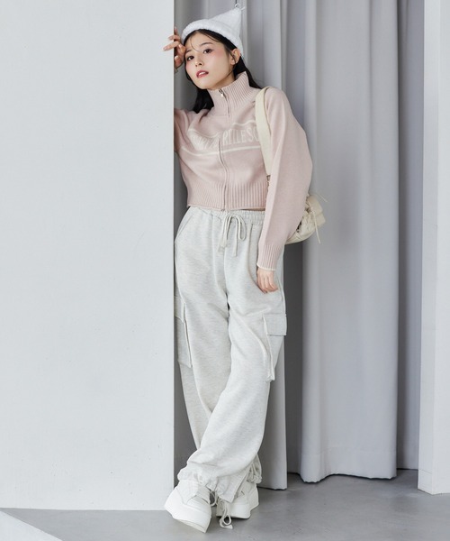 one after another NICE CLAUP（ワンアフターアナザーナイスクラップ）の「スウェットカーゴパンツ（スウェットパンツ・レディース・ライトピンク/グレー/オートミール/チャコールグレー・FREE）」の22枚目の写真