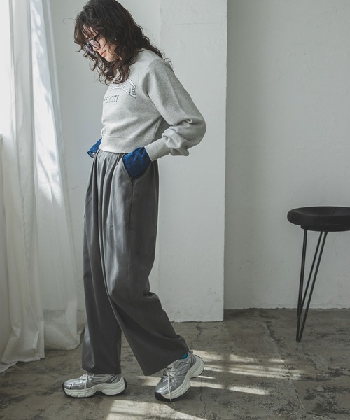 bohmal（ボマール）の「スリータックカーブスラックスパンツ（スラックス・レディース・チャコールグレー/ブラウン・MEDIUM）」の22枚目の写真