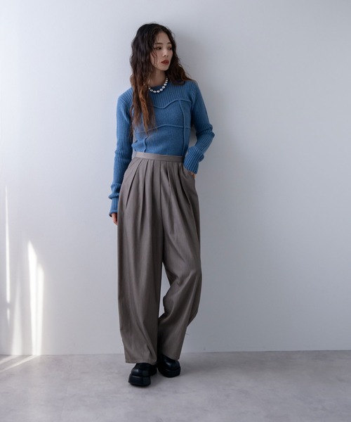 セール】スリータックカーブスラックスパンツ（スラックス）｜bohmal