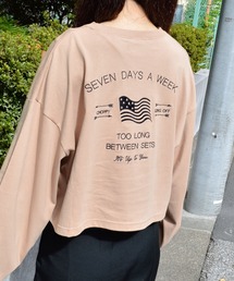 【spiritoso】アメリカンフラッグクロップドロンTEE