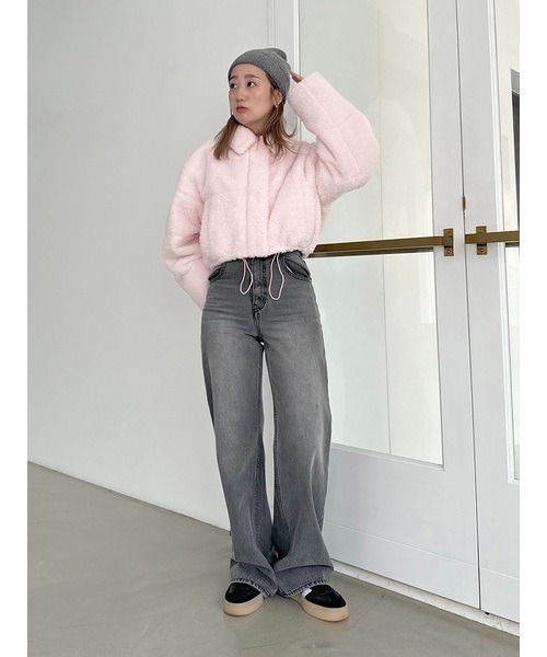 SNIDEL（スナイデル）の「LACOSTE/ニット帽（ニットキャップ/ビーニー・レディース・ピンク/グレー/アイボリー・FREE）」の12枚目の写真