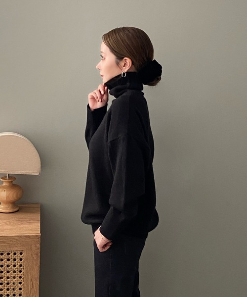 セール】highneck knit pullover /ハイネックニットプルオーバー