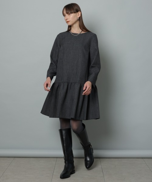 CADUNE（カデュネ）の「ローウェストミニワンピース（ワンピース・レディース・グレー/ブラック・36/38）」の5枚目の写真