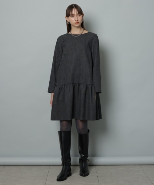 CADUNE（カデュネ）の「ローウェストミニワンピース（ワンピース・レディース・グレー/ブラック・36/38）」の11枚目の写真