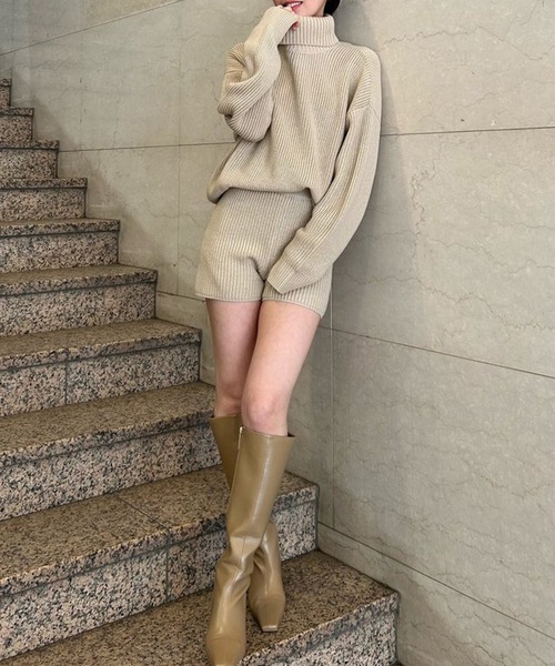 アニュアンス　ハイゲージニットショートパンツ ハイゲージニットショートパンツ（その他パンツ）｜anuans（ア