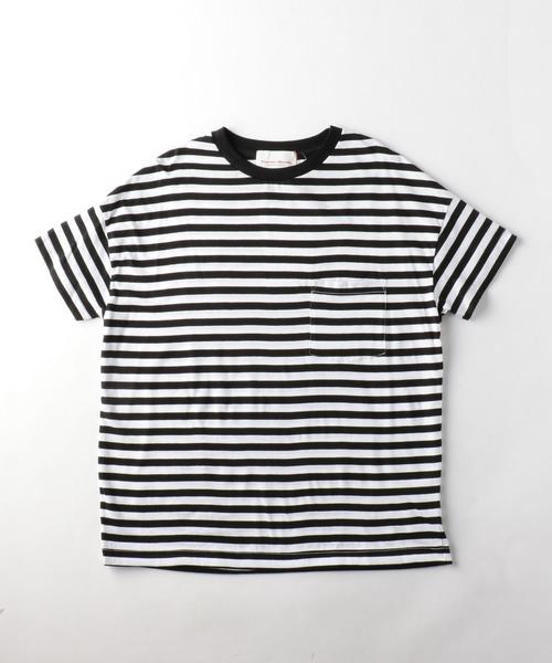 UNITED ARROWS(ユナイテッドアローズ)の「<VINCENT ET MIREILLE(ヴァンソン・エ・ミレイユ)> BORDER C/N TEE(Tシャツ/カットソー・メンズ・ブラック・MEDIUM)」の1枚目の写真