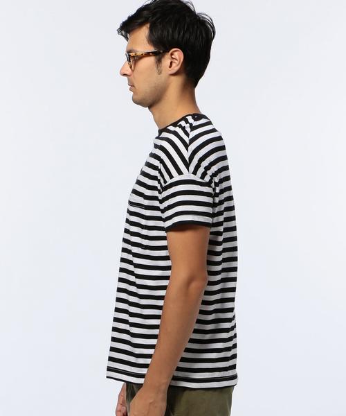 UNITED ARROWS(ユナイテッドアローズ)の「<VINCENT ET MIREILLE(ヴァンソン・エ・ミレイユ)> BORDER C/N TEE(Tシャツ/カットソー・メンズ・ブラック・MEDIUM)」の4枚目の写真