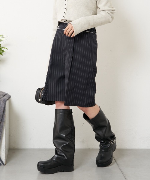 RAY CASSIN(レイカズン)の「ハーフルーズトラウザーパンツ(その他パンツ・レディース・ブラック系その他2/ブラック/ベージュ・FREE)」の21枚目の写真