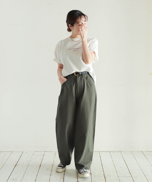 NOMBRE IMPAIR(ノンブルアンペール)の「コットンウェザー カーヴィーパンツ(その他パンツ・レディース・ブラック/カーキ/ベージュ・FREE)」の20枚目の写真