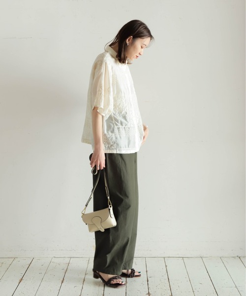 NOMBRE IMPAIR(ノンブルアンペール)の「コットンウェザー カーヴィーパンツ(その他パンツ・レディース・ブラック/カーキ/ベージュ・FREE)」の6枚目の写真