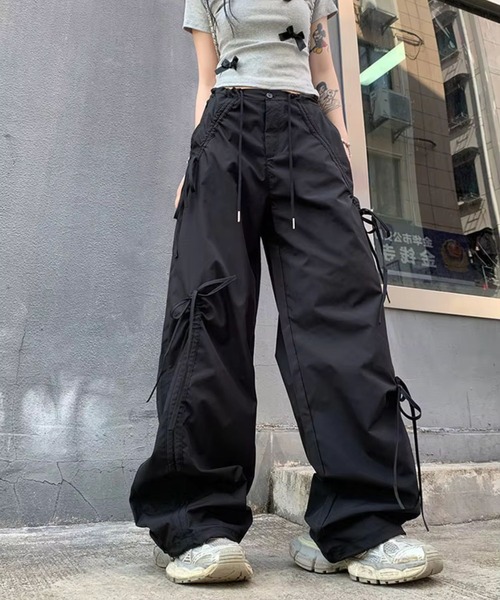 sevens(セブンズ)の「【sevens】ギャザーリボンカーゴパンツ(カーゴパンツ・レディース・ブラック/ベージュ・LARGE/MEDIUM)」の5枚目の写真
