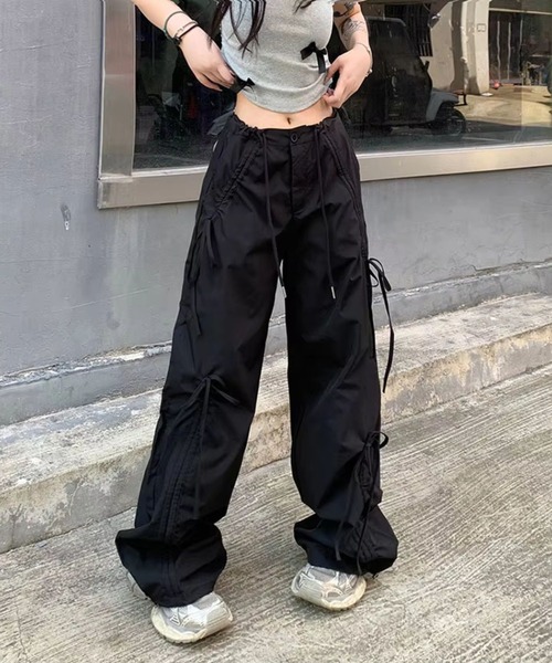 sevens(セブンズ)の「【sevens】ギャザーリボンカーゴパンツ(カーゴパンツ・レディース・ブラック/ベージュ・LARGE/MEDIUM)」の7枚目の写真