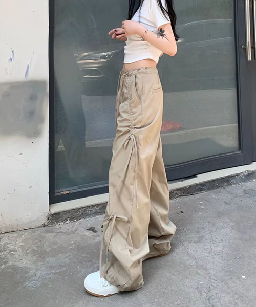 sevens(セブンズ)の「【sevens】ギャザーリボンカーゴパンツ(カーゴパンツ・レディース・ブラック/ベージュ・LARGE/MEDIUM)」の11枚目の写真