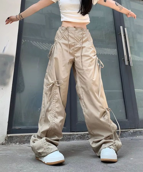 sevens(セブンズ)の「【sevens】ギャザーリボンカーゴパンツ(カーゴパンツ・レディース・ブラック/ベージュ・LARGE/MEDIUM)」の14枚目の写真