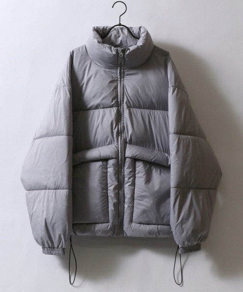 【セール】Volume Highneck Padded Jacket/別注 ボリュームハイネック 中綿ジャケット パファージャケット パデッドジャケット ファイバーダウンジャケット レディース メンズ（ダウンジャケット/コート）｜SITRY（シトリー）